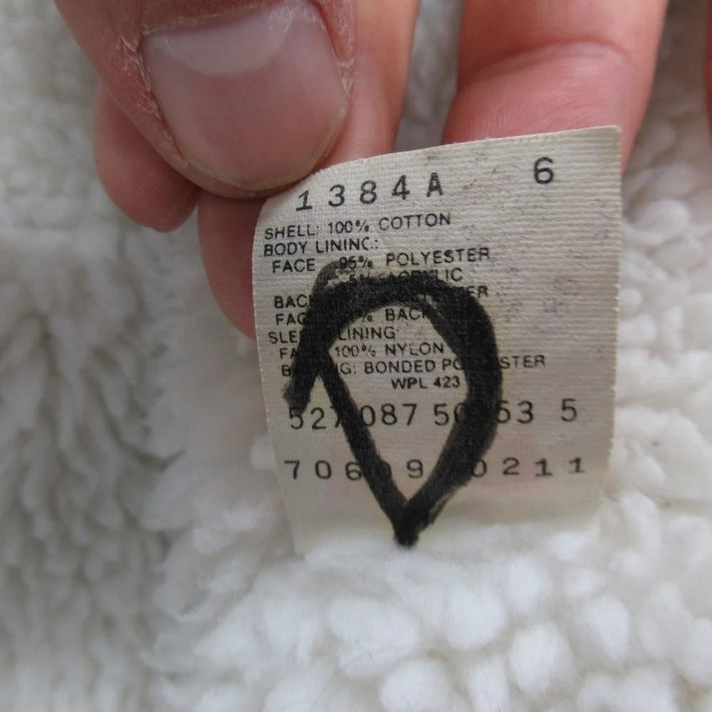 Levis Jacket Mens Large Light Wash Sherpa Lined Trucker USA VTG 80's FADE‎ Rare - Picture 6 of 15